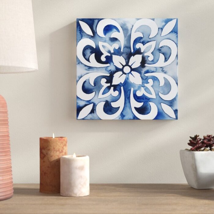 Lysette ” Cobalt Tile II ” by Grace Popp - Chic Decora