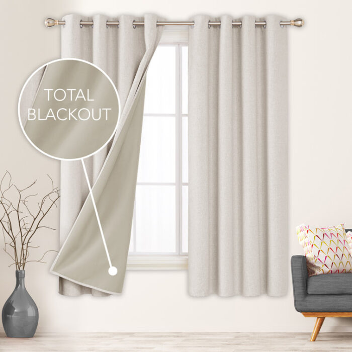 Lythrodontas Polyester Blackout Curtain Pair (Set of 2) - Chic Decora