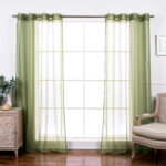 Maaike Crushed Voile Sheer Grommet Curtain (Set of 2) - Chic Decora