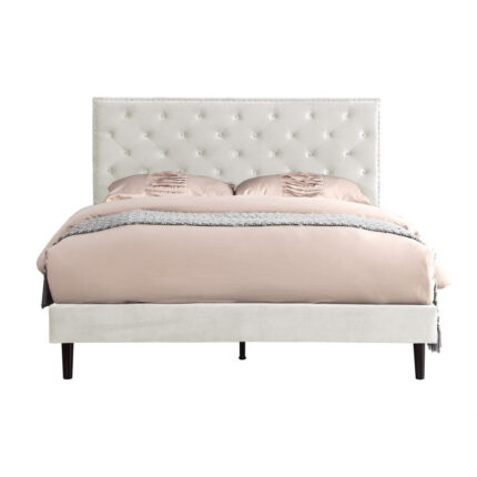 Alais Upholstered Wingback Bed - Chic Decora