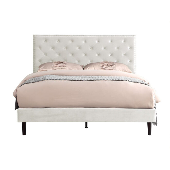 Mabini Upholstered Wingback Bed - Chic Decora