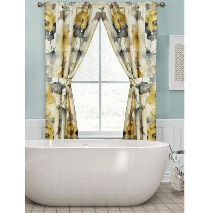 NCAA Polyester Room Darkening Curtain Pair (Set of 2) - Chic Decora