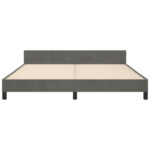 Maecie Bed Frame with Headboard Platform Bed Base Frame for Bedroom Velvet - Chic Decora