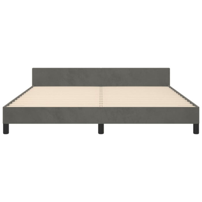 Maecie Bed Frame with Headboard Platform Bed Base Frame for Bedroom Velvet - Chic Decora