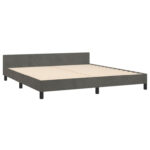 Maecie Bed Frame with Headboard Platform Bed Base Frame for Bedroom Velvet - Chic Decora