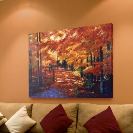 Magical Forest Painting Print on Canvas - Chic Decora