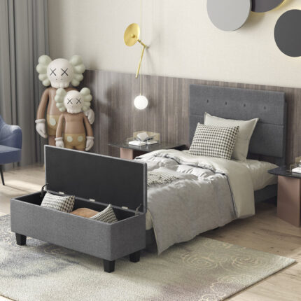 Makassar Upholstered Storage Bed - Chic Decora