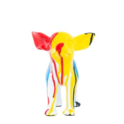 Makawee Standing Chihuahua Splatter Art Dog – 8.5″ long - Chic Decora