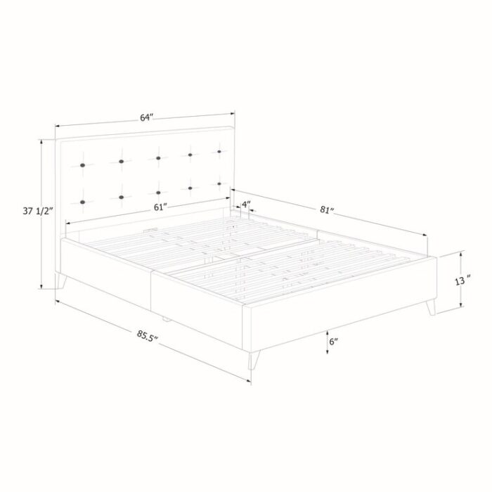 Maliza Upholstered Complete Platform Bed - Chic Decora