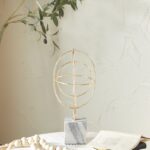 Marble Loop Geometric Decorative Sculpture with Marble Base - Chic Decora