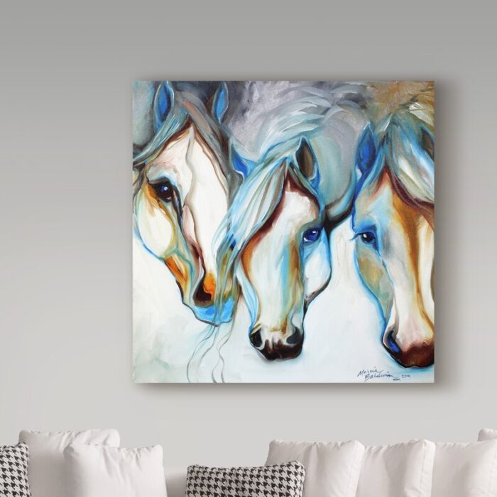 Marcia Baldwin ” 3 Nobles Equine Abstract ” by Marcia Baldwin - Chic Decora