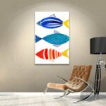 Margaret Berg Summer Fish Trio Print on Canvas - Chic Decora