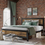 Marla Rivet Metal Frame Platform Bed - Chic Decora