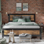 Marla Rivet Metal Frame Platform Bed - Chic Decora