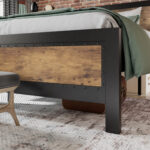 Marla Rivet Metal Frame Platform Bed - Chic Decora