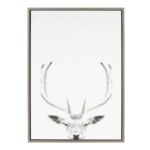 Maron ” Female Deer Black And White Animal ” by Simon Te Tai - Chic Decora