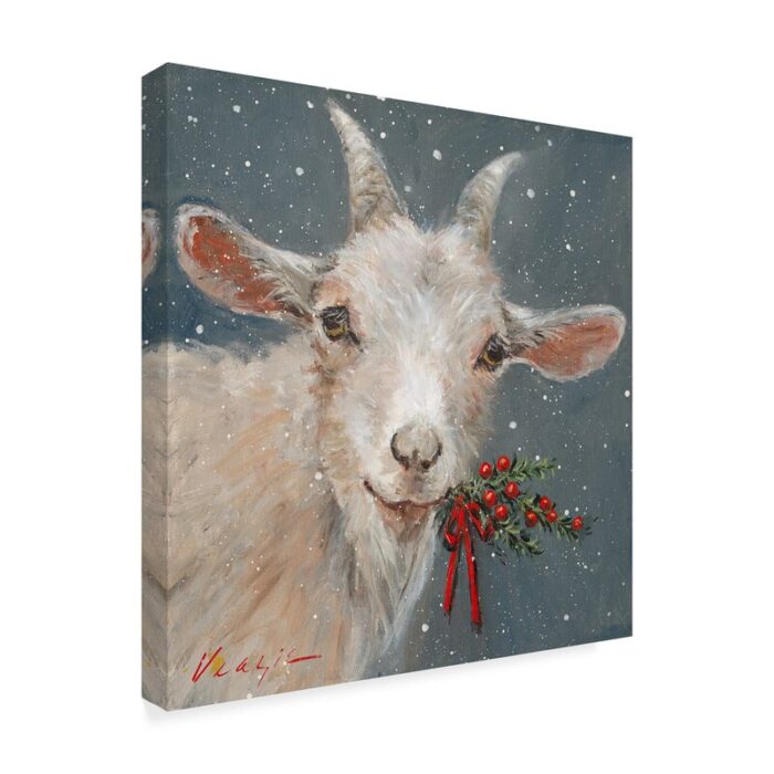 Mary Miller Veazie ” Goat With Holly ” by Mary Miller Veazie - Chic Decora