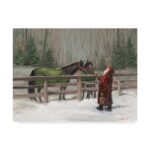 Mary Miller Veazie ” Santa With Horses ” by Mary Miller Veazie - Chic Decora