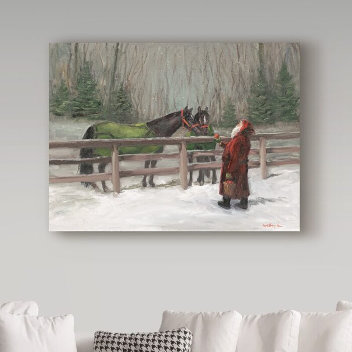 Mary Miller Veazie ” Santa With Horses ” by Mary Miller Veazie - Chic Decora