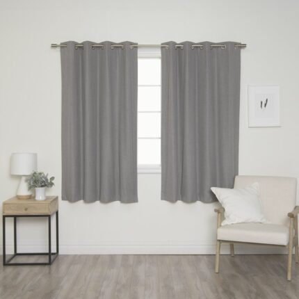 Mattox Polyester Room Darkening Curtain Pair (Set of 2) - Chic Decora