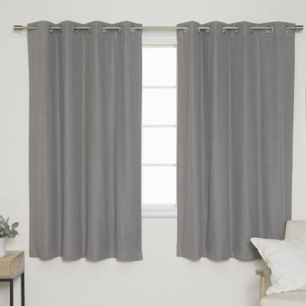 Pellegrino Polyester Semi Sheer Curtain Pair (Set of 2) - Chic Decora