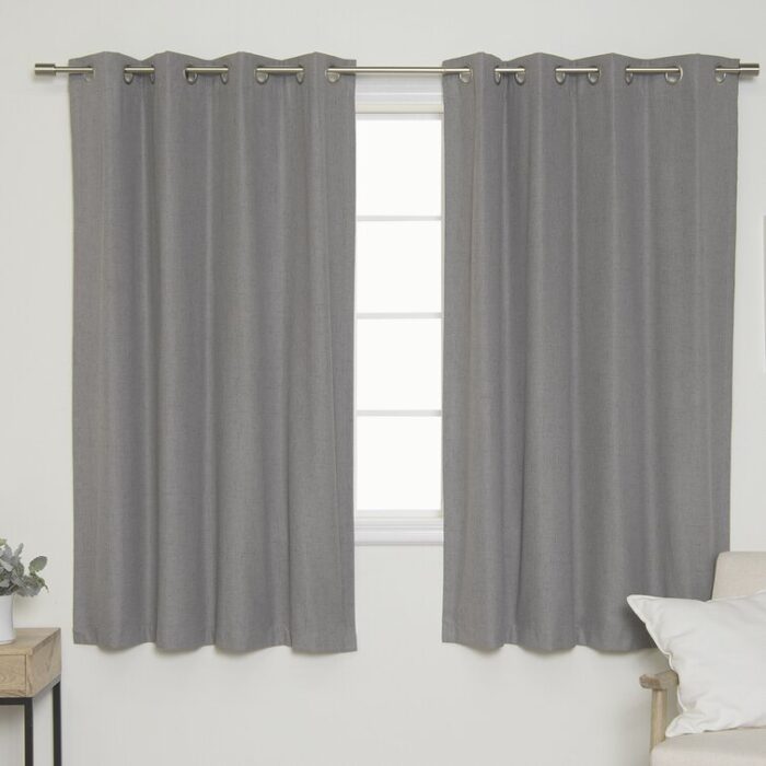 Mattox Polyester Room Darkening Curtain Pair (Set of 2) - Chic Decora