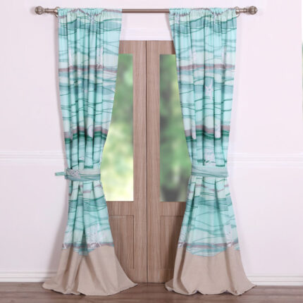 Atlantis Semi-Sheer Tab Top Curtain Panels (Set of 2) - Chic Decora