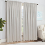 Max Blackout Curtains Rod Pocket Linen Textured 100% Blackout Drapes for Bedroom Living Room Curtain (Set of 2) - Chic Decora