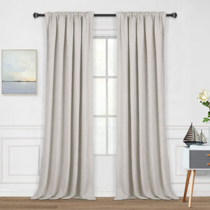 Julie Polyester Room Darkening Curtain Pair (Set of 2) - Chic Decora