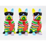 Mcelfresh Stripe Dog with Black Glasses – 14″ tall - Chic Decora