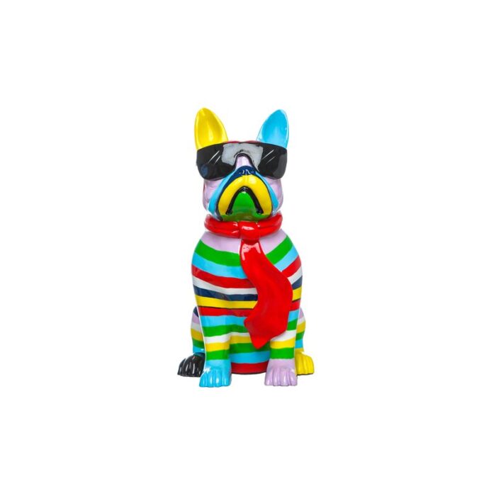 Mcelfresh Stripe Dog with Black Glasses – 14″ tall - Chic Decora