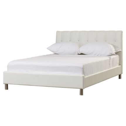 Mcgowen Vegan Leather Platform Bed - Chic Decora