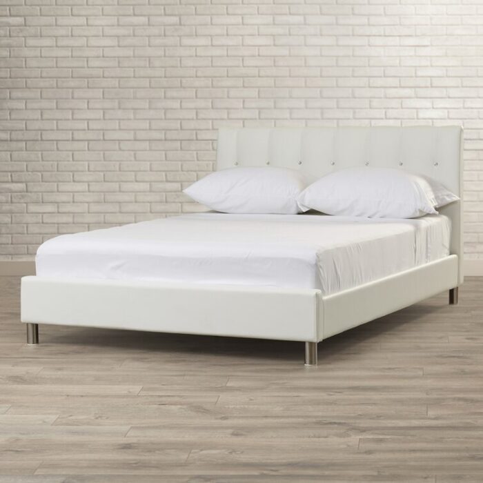 Mcgowen Vegan Leather Platform Bed - Chic Decora