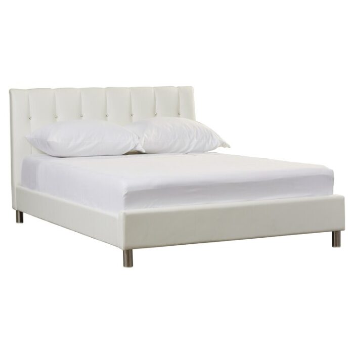 Mcgowen Vegan Leather Platform Bed - Chic Decora