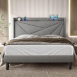 Medway Bed Frame with Charging Station - Chic Decora