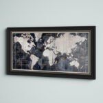 Mehdi ” Old World Map Blue “ - Chic Decora