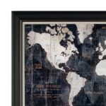 Mehdi ” Old World Map Blue “ - Chic Decora