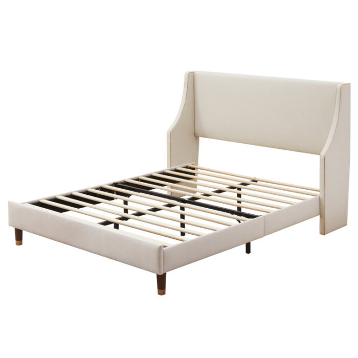 Melaya Upholstered Wingback Bed - Chic Decora