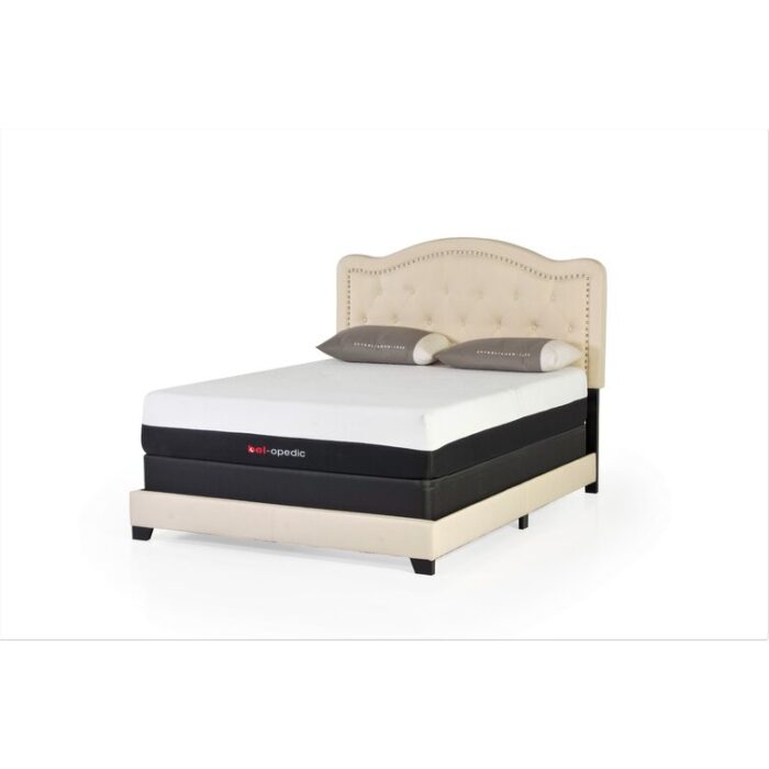 Mellville Upholstered Standard Bed - Chic Decora