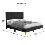 Mercer41 Leeron Velvet Bed. - Chic Decora