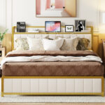 Merily Vegan Leather Panel Storage Bed - Chic Decora