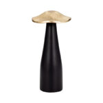 Metal, Mushroom Decor Black and Gold, Cylinder, Two-Tone - Chic Decora