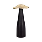 Metal, Mushroom Decor Black and Gold, Cylinder, Two-Tone - Chic Decora