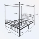 Metal Canopy Bed - Chic Decora