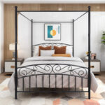 Metal Canopy Bed - Chic Decora