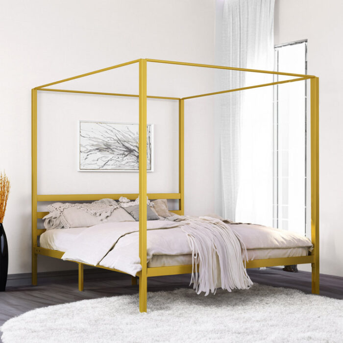 Metal Canopy Storage Bed - Chic Decora