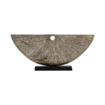 Metal Half Circle Sculpture - Chic Decora