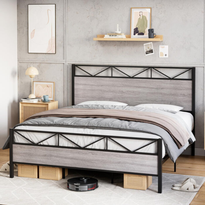 Metal Platform Bed - Chic Decora