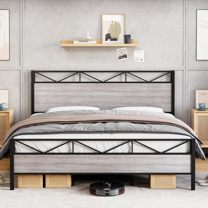 Metal Platform Bed - Chic Decora