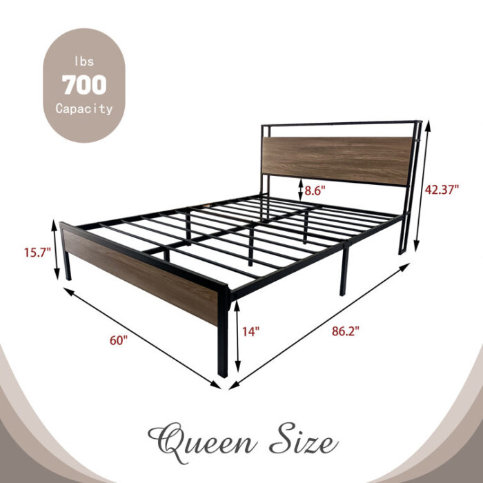 Metal Platform Bed - Chic Decora